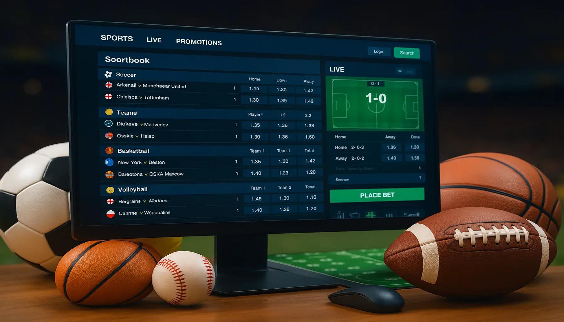 Apostas esportivas no cassino online OO1998